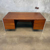 Executive Desk In Walnut By Alexis Yermakov For Stow Davis with Original Key Product Image