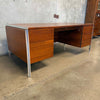 Executive Desk In Walnut By Alexis Yermakov For Stow Davis with Original Key Product Image