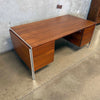 Executive Desk In Walnut By Alexis Yermakov For Stow Davis with Original Key Product Image