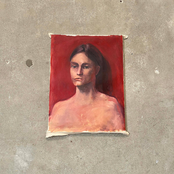 1972 Oil On Canvas Portrait Painting Product Image