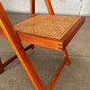 Aldo Jacober For Bazzani Wood & Rattan Folding Chair - Italy 1960s Product Image