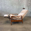 Mid Century Walnut & Mohair Recliner Product Image