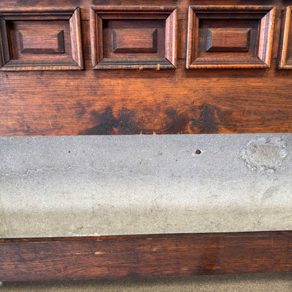 Vintage Hand Carved Spanish Brutalist Headboard