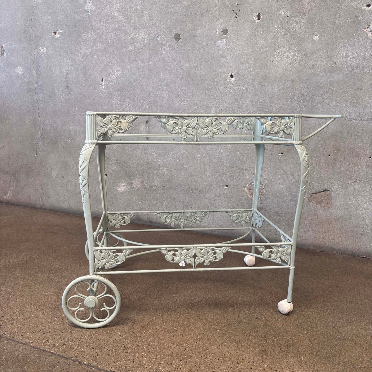 Brown Jordan Rectangular Glass Tea Cart - As Is