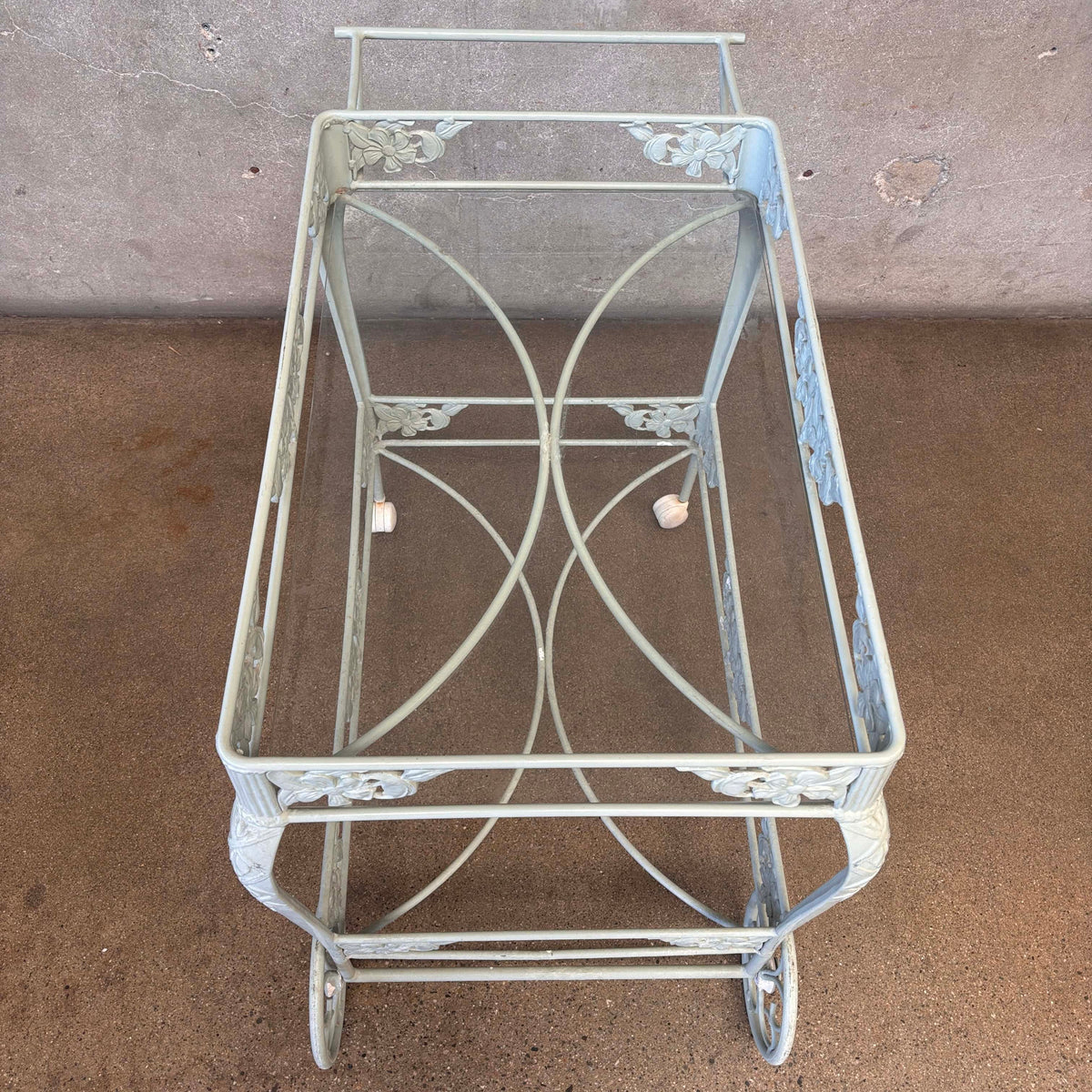 Brown Jordan Rectangular Glass Tea Cart - As Is