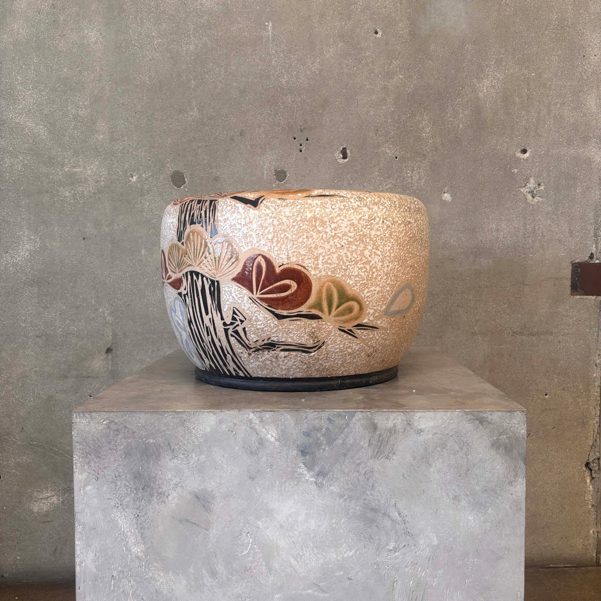 Mid Century Modern Painted Ceramic Large Planter