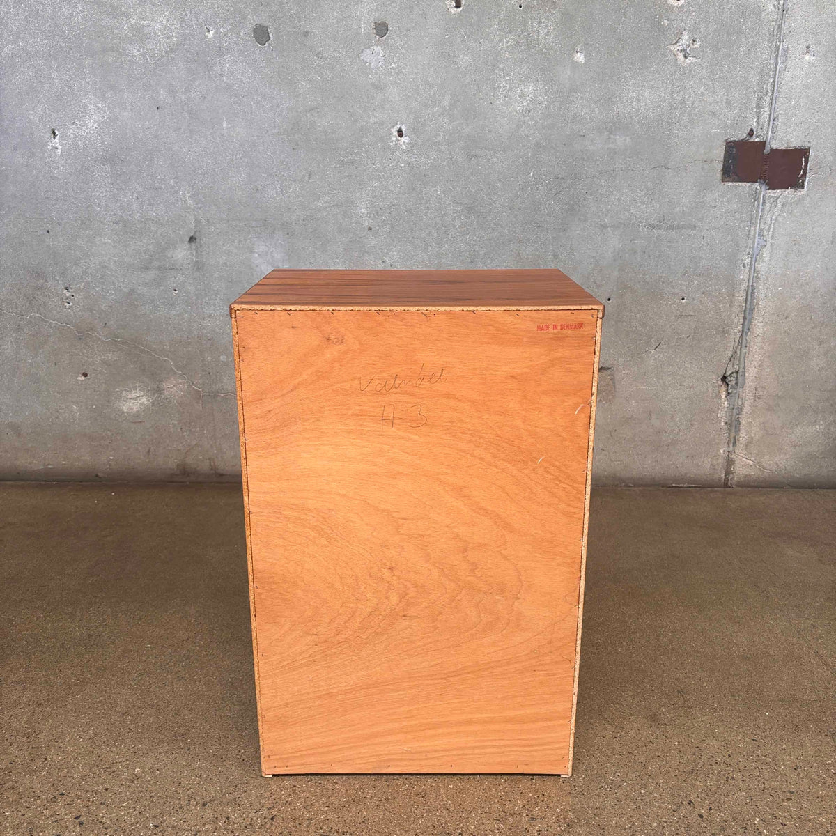 Mid Century Modern Teak Hans Wegner Roll Up File Cabinet With Key