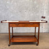 Mid Century Modern Rapport Co Rolling Buffet Cart Product Image
