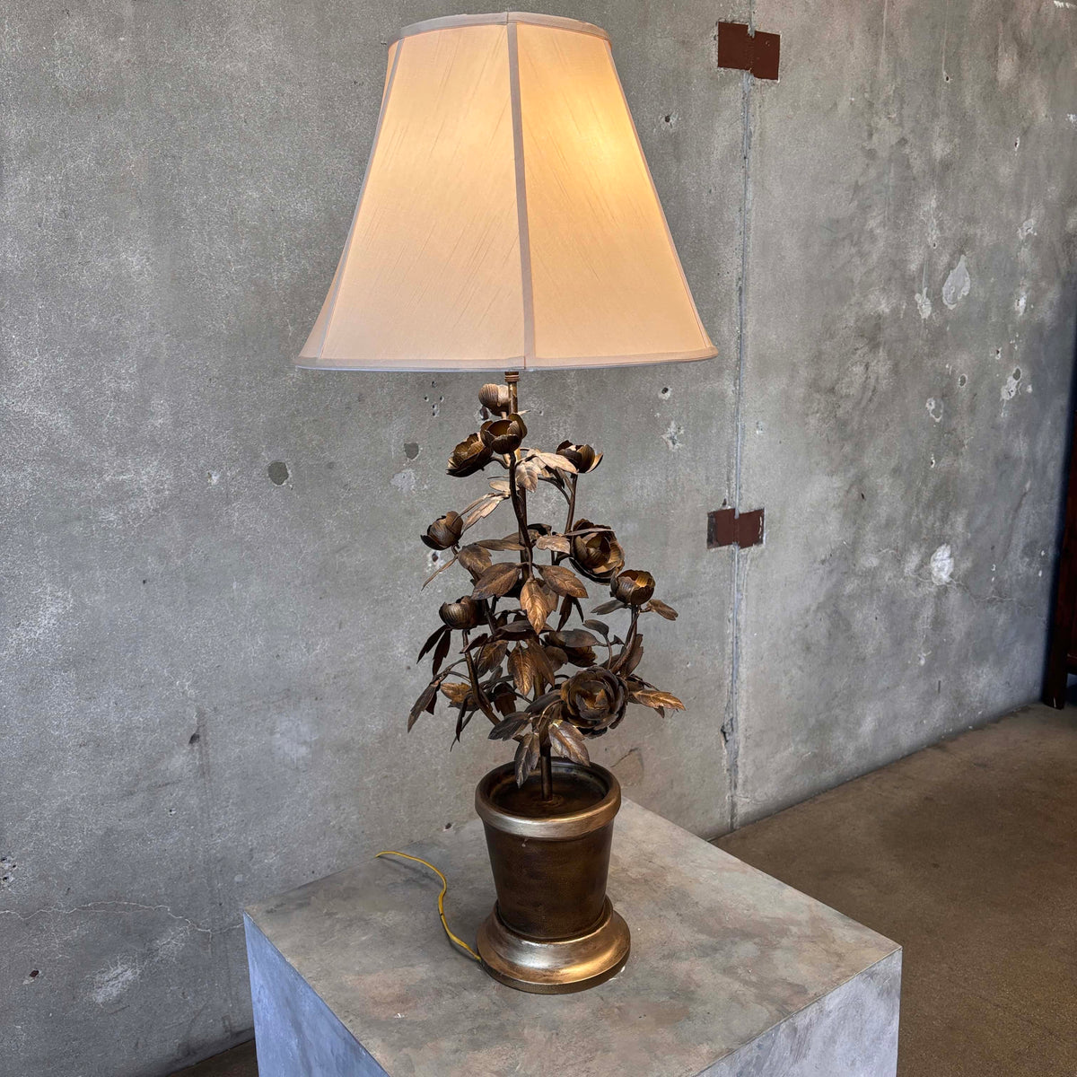 Pair Italian Glided Table Vintage Lamps