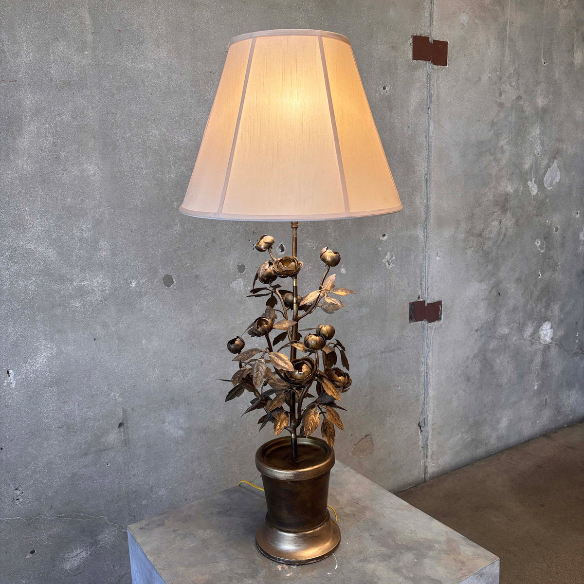 Pair Italian Glided Table Vintage Lamps