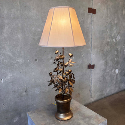 Pair Italian Glided Table Vintage Lamps