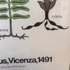 Vintage Serigraph Poster "Herbarius Vicenza 1491 - Circa 1970 Product Image