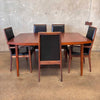 Vintage Mid Century Modern Walnut Dining Table w/5 Chairs Product Image