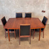 Vintage Mid Century Modern Walnut Dining Table w/5 Chairs Product Image