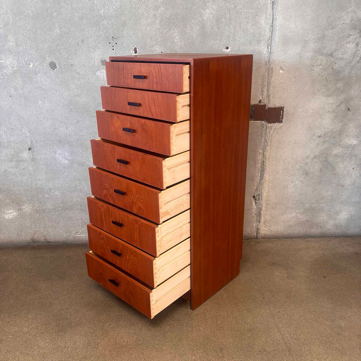 Folster For Manrice Villeney Danish Teak Lingerie Chest of Drawers Dresser