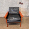 Mid Century Modern Knut Saeter Leather & Wood Lounge Chair Product Image