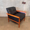 Mid Century Modern Knut Saeter Leather & Wood Lounge Chair Product Image