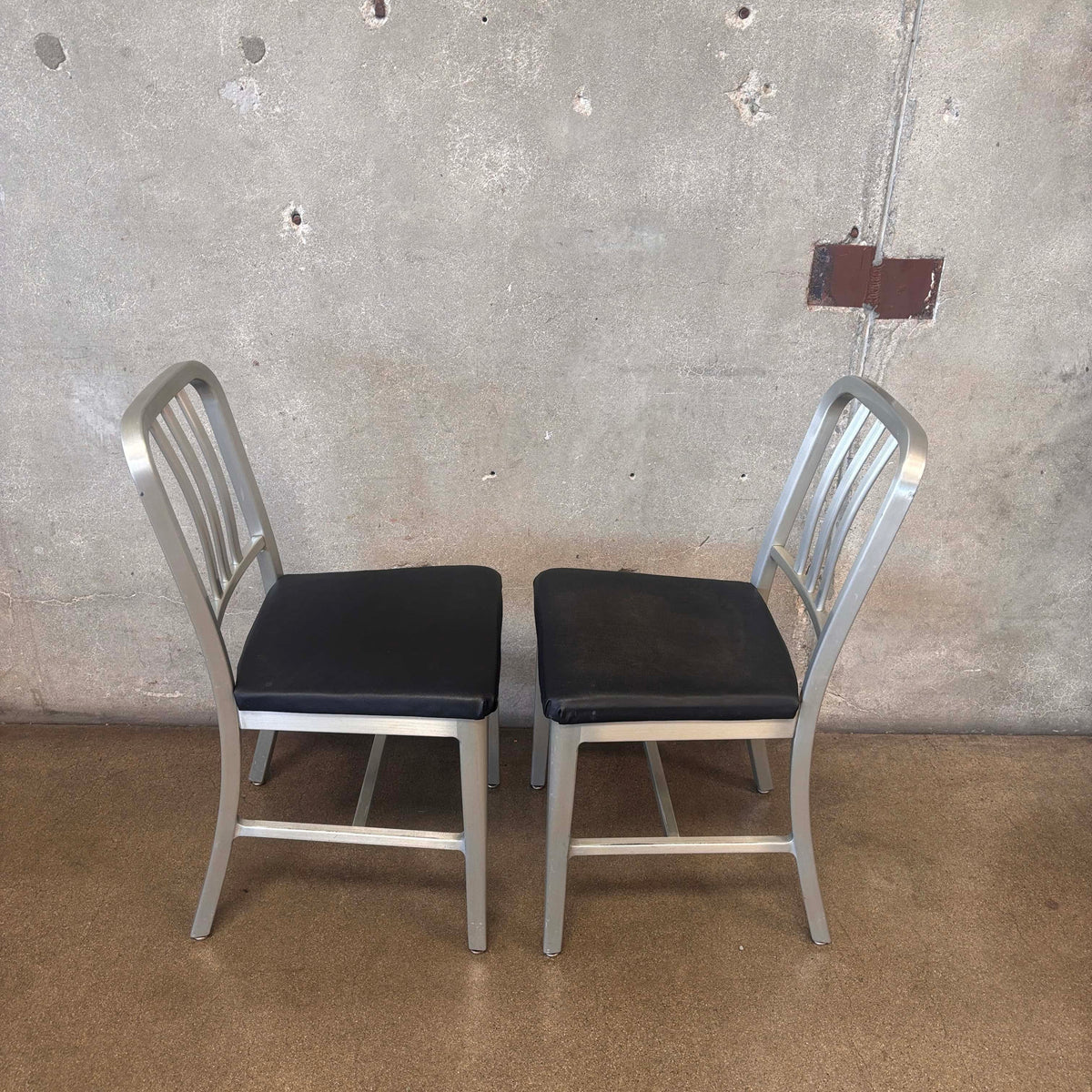 Pair Good Form Aluminum & Vinyl Chairs