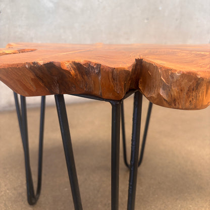 Live Edge Solid Wood Side Table #1