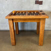 Vintage Oak & Leather Backgammon Table With Bakelite Chips - Reserved for W Product Image