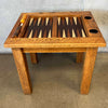 Vintage Oak & Leather Backgammon Table With Bakelite Chips - Reserved for W Product Image