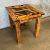 Vintage Oak & Leather Backgammon Table With Bakelite Chips - Reserved for W Product Image