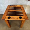 Vintage Oak & Leather Backgammon Table With Bakelite Chips - Reserved for W Product Image
