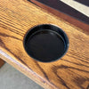 Vintage Oak & Leather Backgammon Table With Bakelite Chips - Reserved for W Product Image