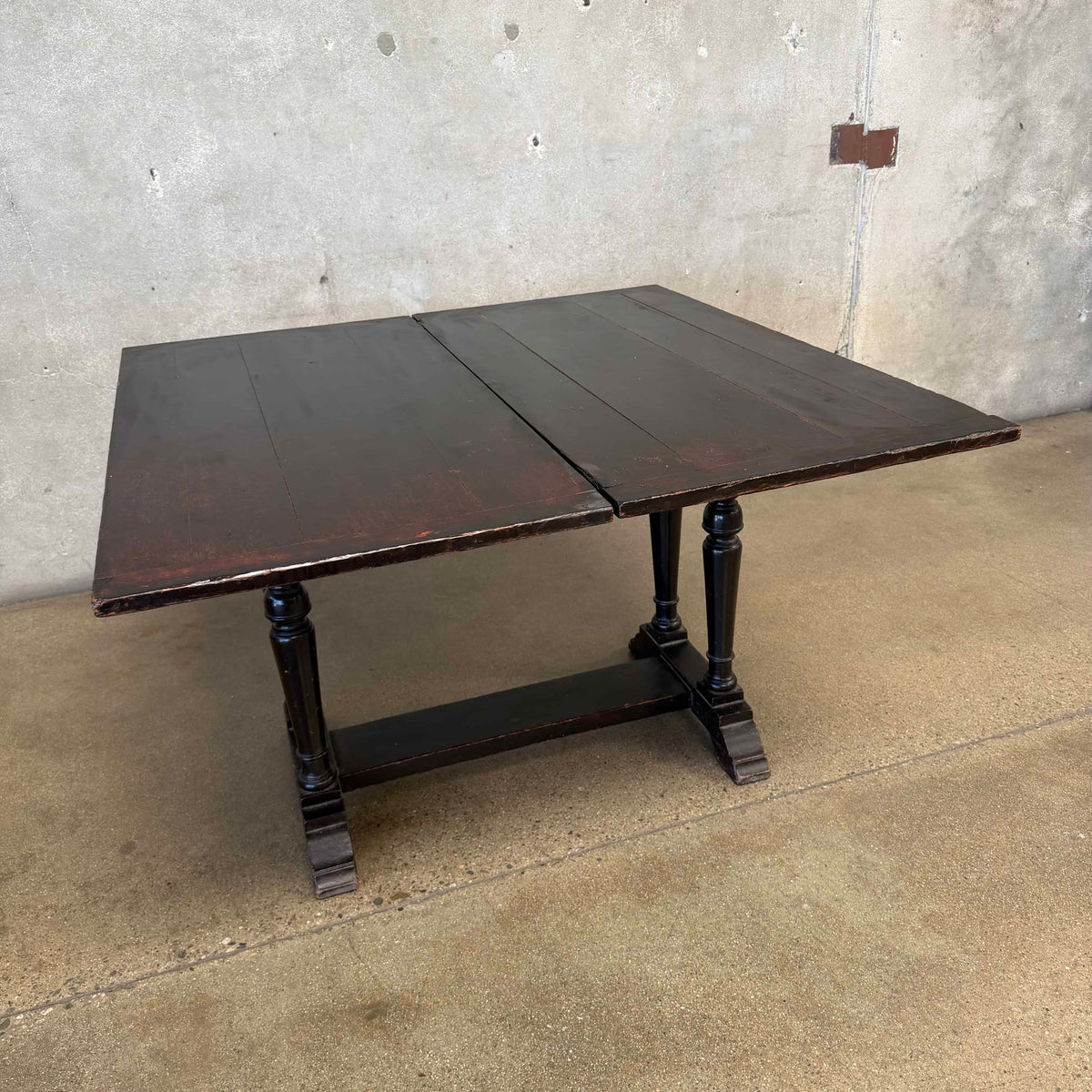 Antique Victorian Walnut Metamorphic Fold Over Table c. 1880-1900 from Cinema Props