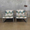 Pair of Vintage 1970's Chrome Tubular Lounge Chairs by Kinetics Product Image