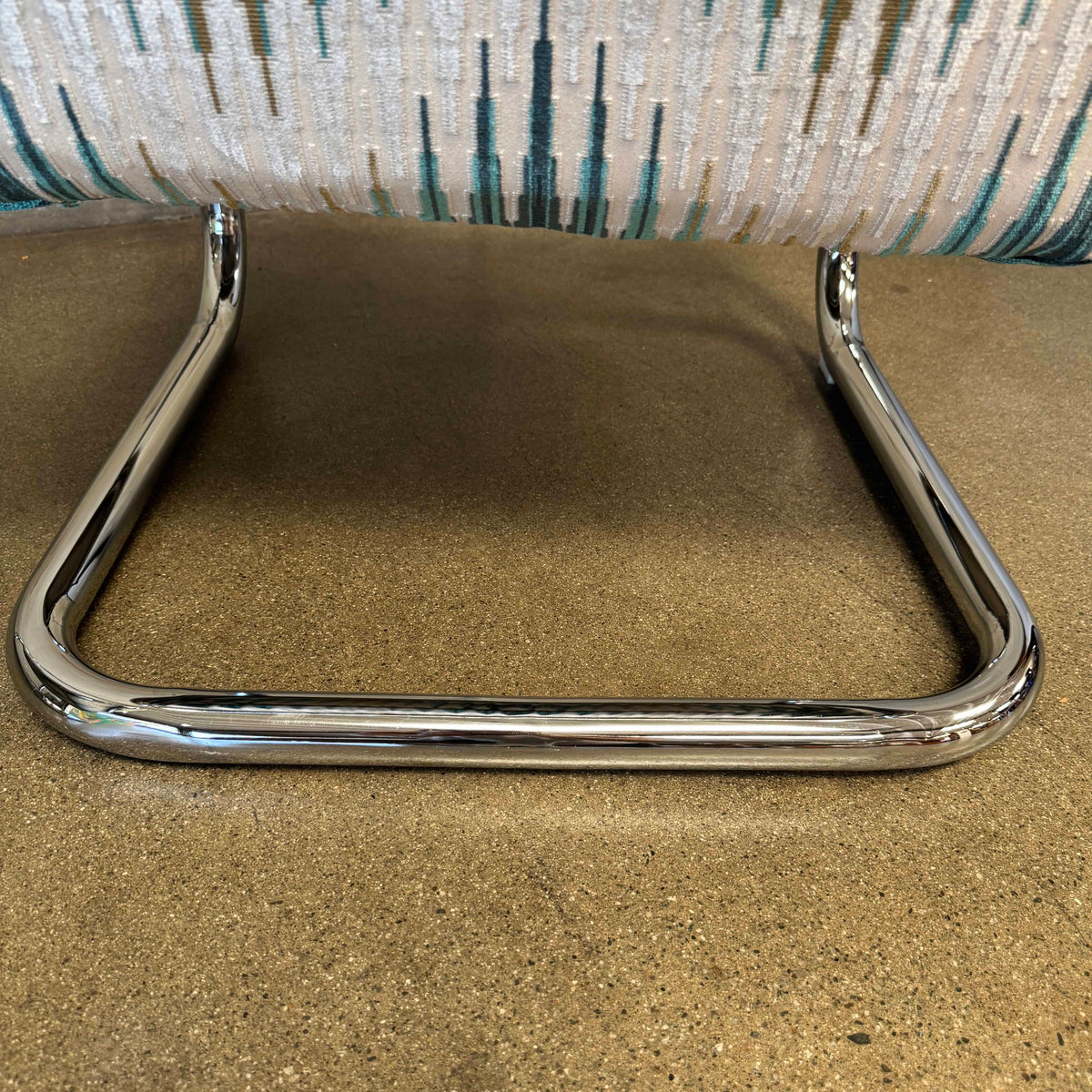 Pair of Vintage 1970's Chrome Tubular Lounge Chairs by Kinetics