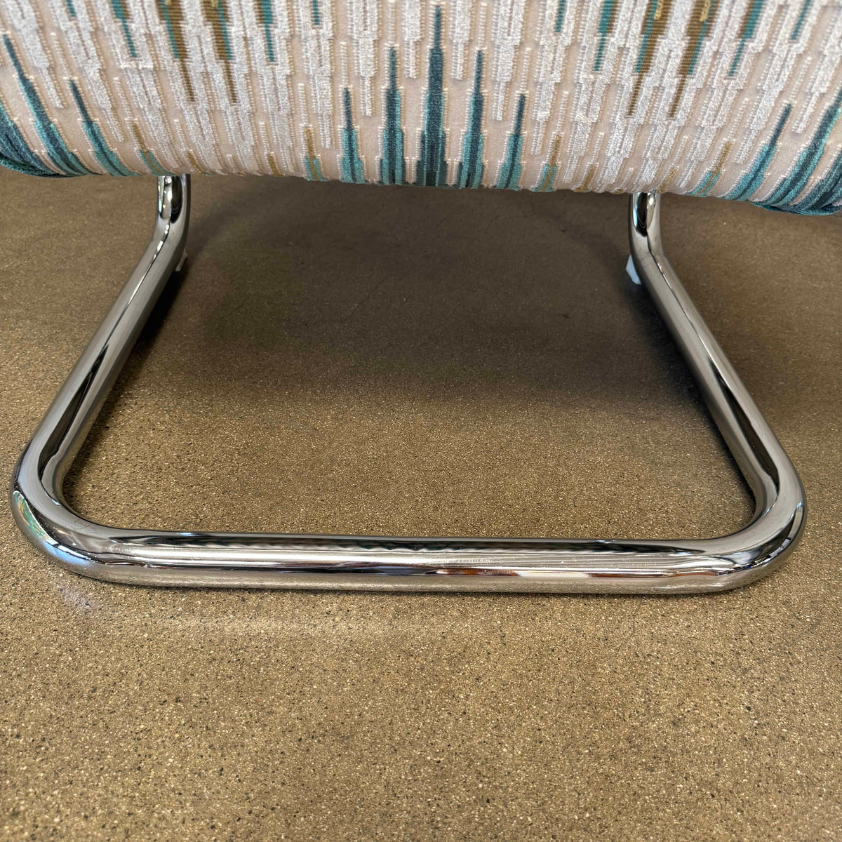 Pair of Vintage 1970's Chrome Tubular Lounge Chairs by Kinetics