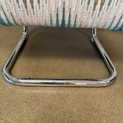 Pair of Vintage 1970's Chrome Tubular Lounge Chairs by Kinetics