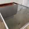 Vintage 1970s Chrome & Smoked Glass End Table With Magazine Rack Product Image