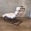 Coco The La Croix Chaise Lounge Chair in White Boucle Fabric Product Image