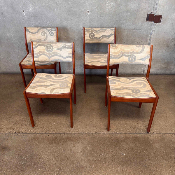 D-Scan Teak Mid Century Modern Dining Chairs - As Is / Unrestored w/ Flaws