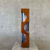 Modeline of California Floor Lamp Circa 1972 - Walnut & Smoke Translucent Plexiglas Product Image