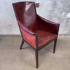Hickory Chair Leather Hide Arm Chairs Modeled After Jean Michel Frank Set Of 6 Product Image