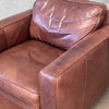 Vintage Crate And Barrel Leather Swivel Club Chair Product Image