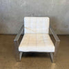 Modani White Leather & Stainless Steel Lounge Chair Product Image