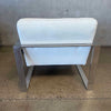 Modani White Leather & Stainless Steel Lounge Chair Product Image