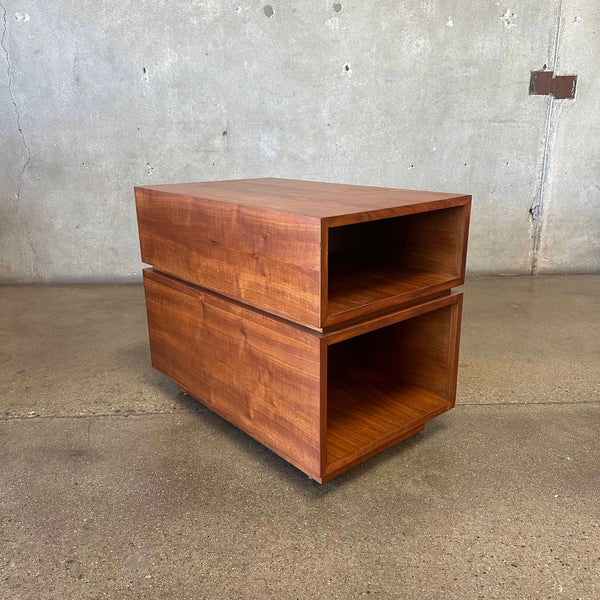 Mid Century Walnut End Table/ Bookshelf #1