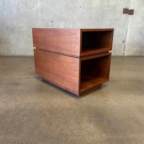 Mid Century Walnut End Table/ Bookshelf #2