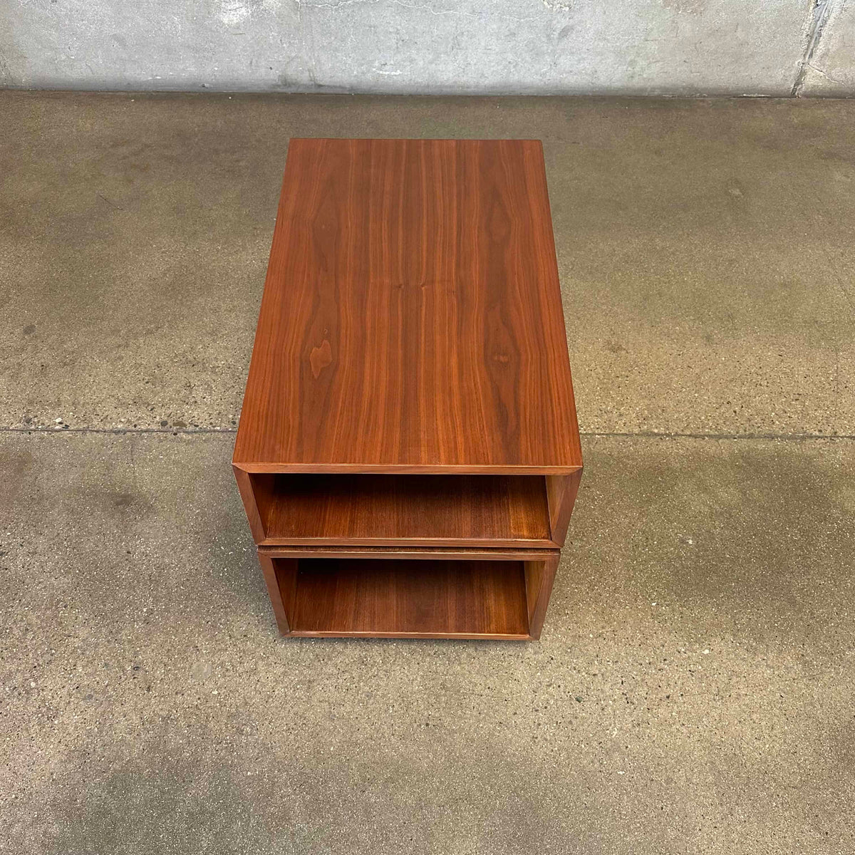 Mid Century Walnut End Table/ Bookshelf #2