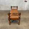Mexican Leather & Wood Bench Product Image