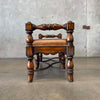 Mexican Leather & Wood Bench Product Image