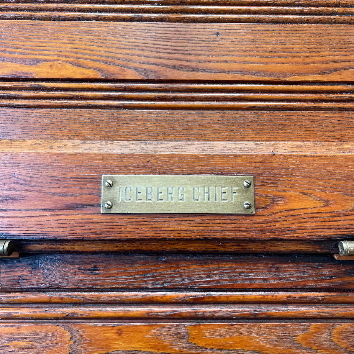 Antique "Ice Berg Chief" Oakwood Icebox