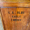 Vintage Solid Wood/Brass Cabinet Off S.S. Blue Eagle Ship London Product Image
