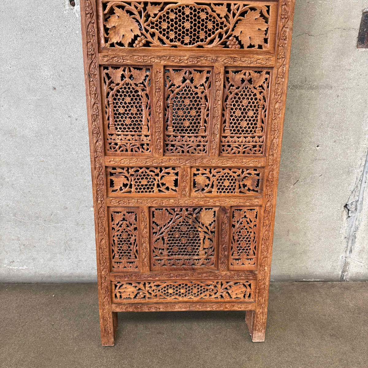 Vintage Carved Indian Screen