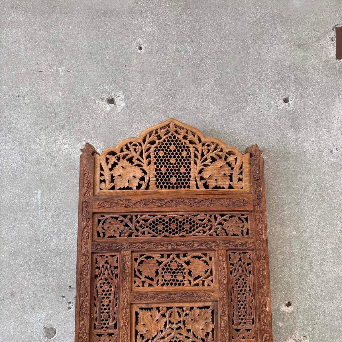 Vintage Carved Indian Screen